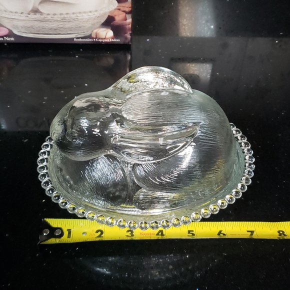 HOST PICK EASTER!! Vintage Crystal Bunny Dish - Picture 3 of 4